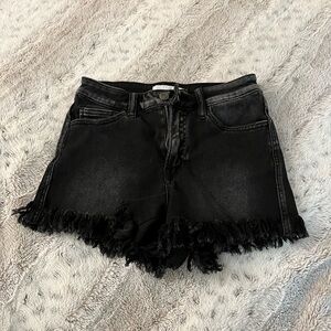 Black Jean Shorts